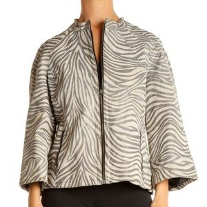 LAL Live A Little, zebra print leather jacket. Size M